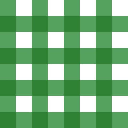 Gingham Design Fabric - Green