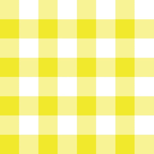 Gingham Design Fabric - Yellow