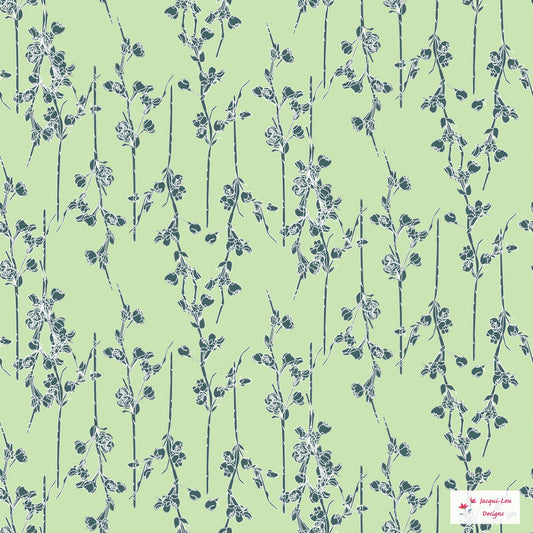 Floral Design - JE Cherry Blossom Mint By Jacqui Lou Designs