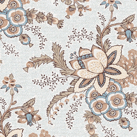 Toile Design Fabric - Indienne Floral